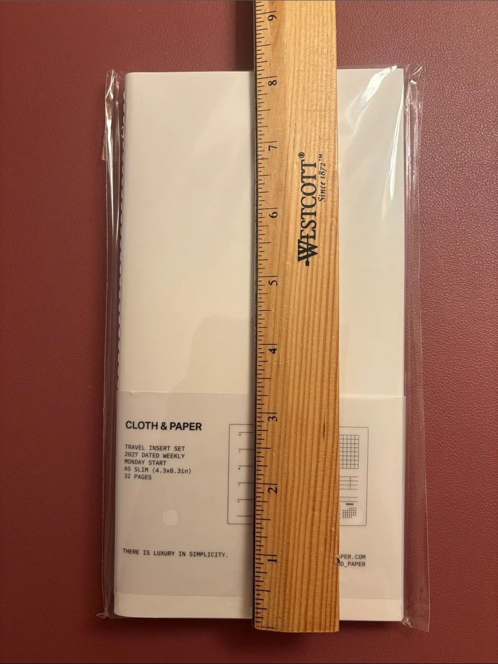 Cloth & Paper 2027 DATED TRAVEL NOTEBOOK SET WEEKLY HORIZONTAL A5 SLIM Standard